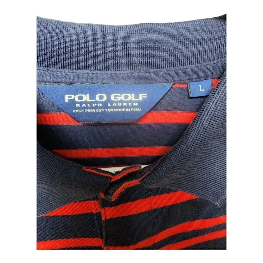 1409 - MENS POLO GOLF RALPH LAUREN 100% PIMA COTTON GOLF SHORT SLEEVE SIZE LARGE